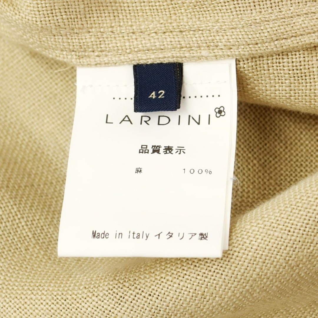 LARDINI(ラルディーニ)の【中古】ラルディーニ LARDINI リネン カジュアルシャツ ベージュ【サイズ42】【メンズ】 メンズのトップス(シャツ)の商品写真