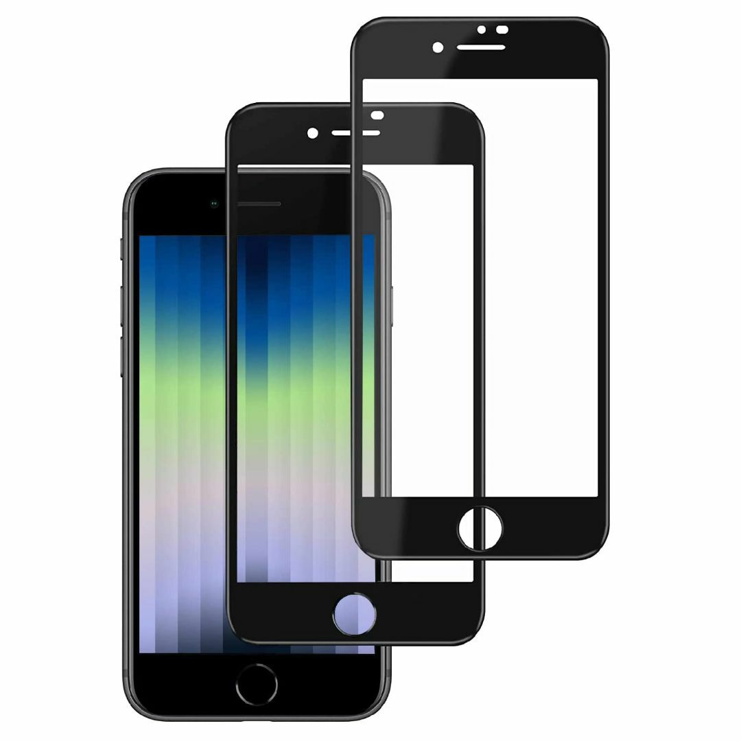 【ブルーライトカット】 iPhone SE2 iPhone SE3 用 ガラスフ スマホ/家電/カメラのスマホアクセサリー(その他)の商品写真