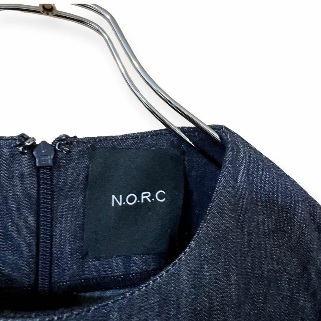 N.O.R.C(ノーク)のE300 NORK ノーク デニムAラインワンピース　美品 レディースのワンピース(ロングワンピース/マキシワンピース)の商品写真