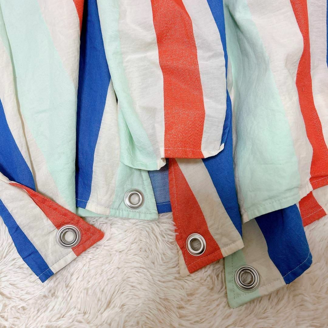 TSUMORI CHISATO(ツモリチサト)のツモリチサト　ストライプスカート 変形  ラメ 夏カラー レディースのスカート(ひざ丈スカート)の商品写真