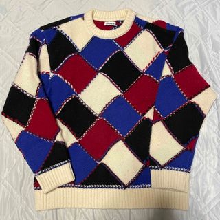 COOHEM - COOHEM Modern Argyle Knit Sweater L