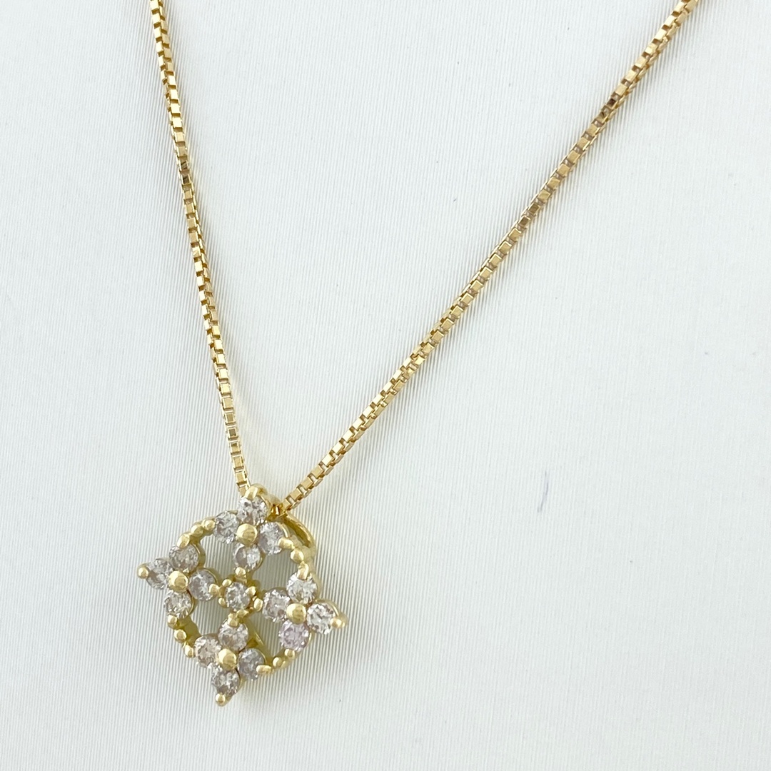 メレダイヤ デザインネックレス K18 【中古】の通販 by バイセル メレダイヤ デザインネックレス K18 【中古】の通販 by バイセル