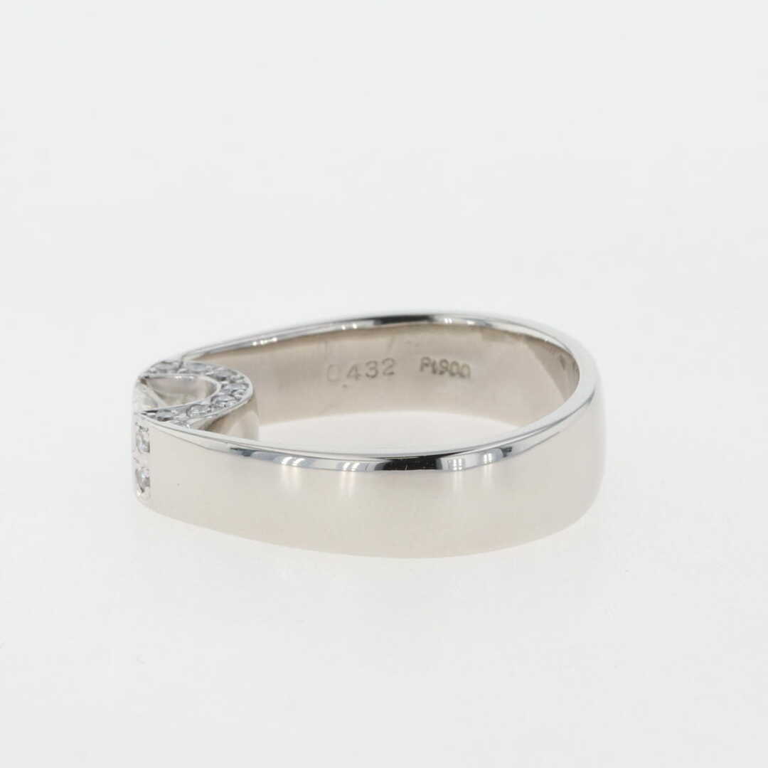 ダイヤモンド デザインリング 8.5号 Pt900 【中古】 レディースのアクセサリー(リング(指輪))の商品写真