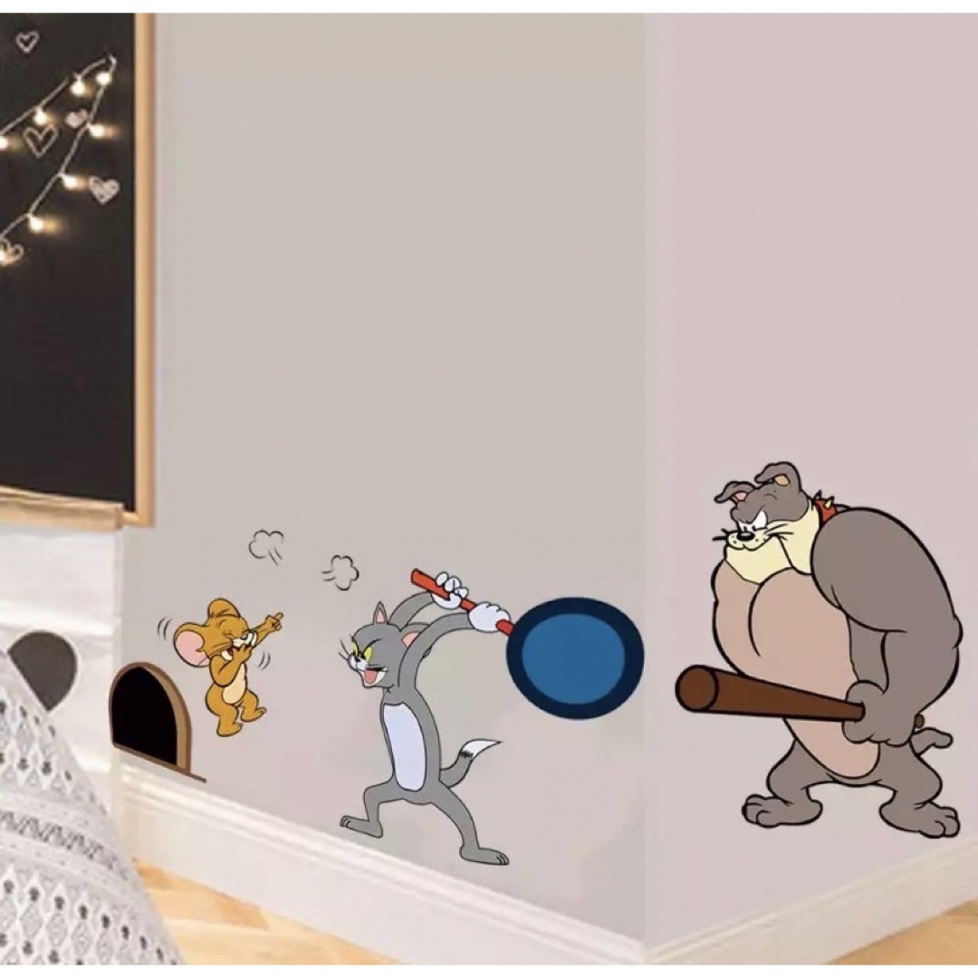 トムとジェリー ウォールステッカー スパイク 壁紙 壁ステッカー 壁シール エンタメ/ホビーのおもちゃ/ぬいぐるみ(キャラクターグッズ)の商品写真
