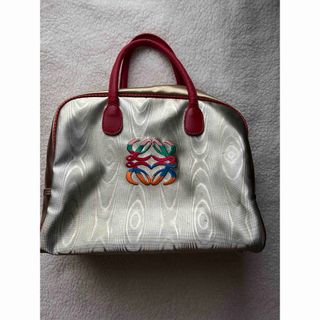 LOEWE  PVCxレザー アナグラムマルチカラー ゴールドレッド(ハンドバッグ)