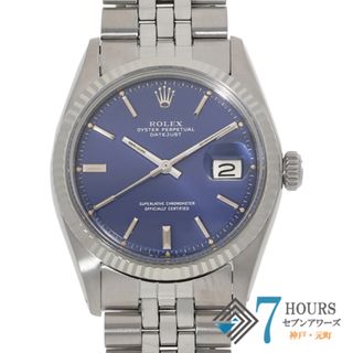 ロレックス(ROLEX)の【119819】ROLEX ロレックス  1601 デイトジャスト 36 ブルーダイヤル 33番 WG/SS 自動巻き 保証書 純正ボックス 腕時計 時計 WATCH メンズ 男性 男 紳士【中古】(腕時計(アナログ))