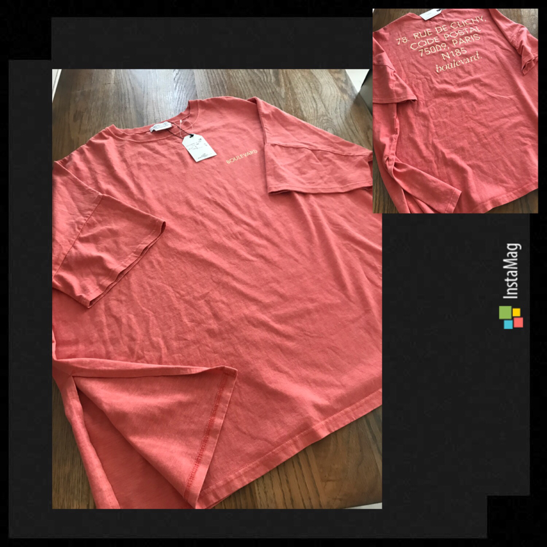 CIAOPANIC TYPY(チャオパニックティピー)のバックロゴ入りビッグT オレンジ レディースのトップス(Tシャツ(半袖/袖なし))の商品写真