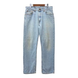 リーバイス(Levi's)の90年代 USA製 Levi's リーバイス 505 デニムパンツ ライトブルー (メンズ W33 L30) 中古 古着 Q7190(デニム/ジーンズ)