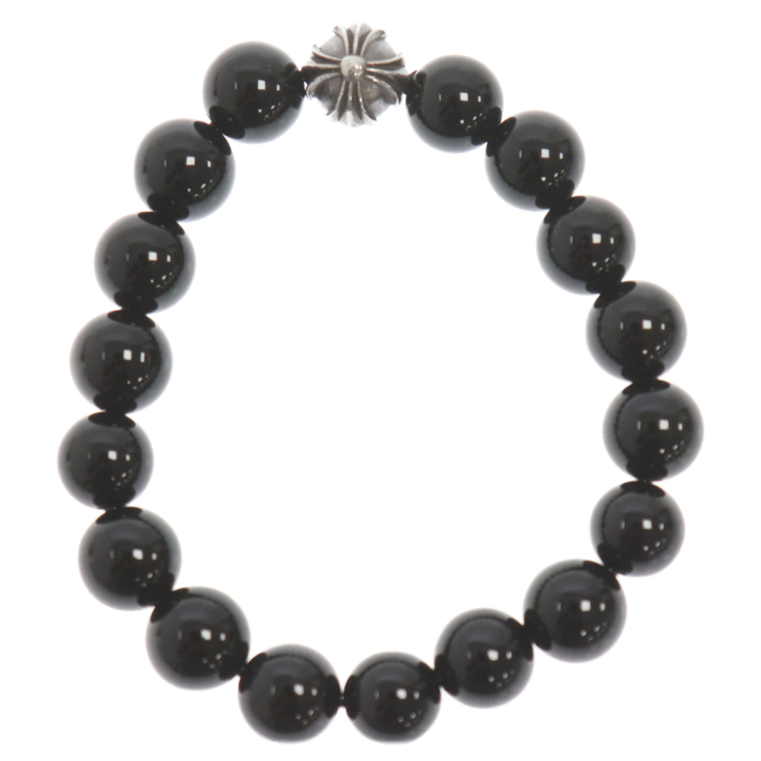 Chrome Hearts(クロムハーツ)のCHROME HEARTS クロムハーツ BEAD 10mmビーズブレス クロスボールブラックビーズブレスレット メンズのアクセサリー(ブレスレット)の商品写真