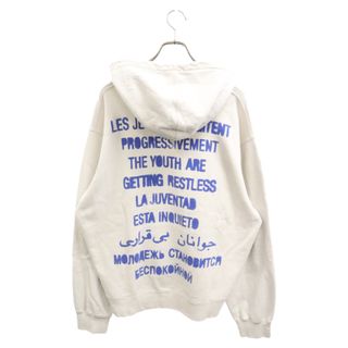 Supreme - SUPREME シュプリーム 20SS Restless Youth Hooded Sweatshirt レストレスユース バックプリント プルオーバーパーカー ホワイト