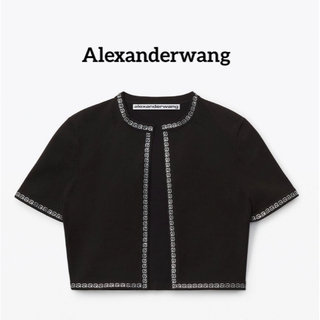 Alexander Wang - Alexanderwang ビジューロゴ　トップス　半袖カーディガン