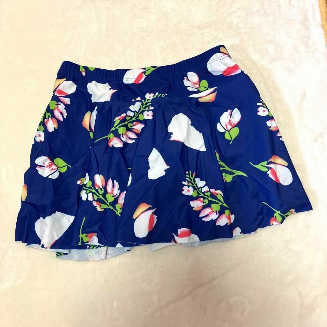 水着 レディース タンキニ 体型カバー アメスリ 青 スカート ビキニ 花柄 夏 レディースの水着/浴衣(水着)の商品写真