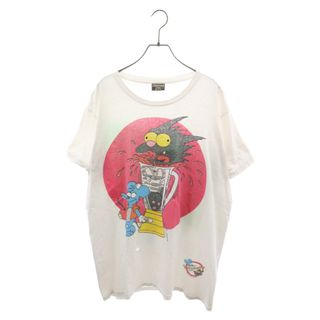 VINTAGE ヴィンテージ 90s The ITCHY & SCRATCH イッチー スクラッチ アニメ プリントTシャツ カットソー ホワイト(Tシャツ/カットソー(半袖/袖なし))