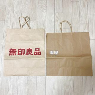 ショップ紙袋 手提げ袋 2点 無印良品 UNIQLO(ショップ袋)