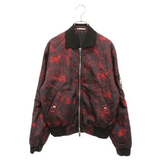 ディオールオム(DIOR HOMME)のDior HOMME ディオールオム 17SS Red Abstract Print Bomber Jacket 63C440A3939 レッドアブストラクトプリント ボンバージャケット レッド/ブラック(フライトジャケット)