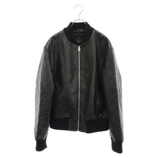 グッチ(Gucci)のGUCCI グッチ 22AW GGレザー ボンバージャケット 総柄GGロゴ モノグラム ブラック 673925XNAPN(フライトジャケット)