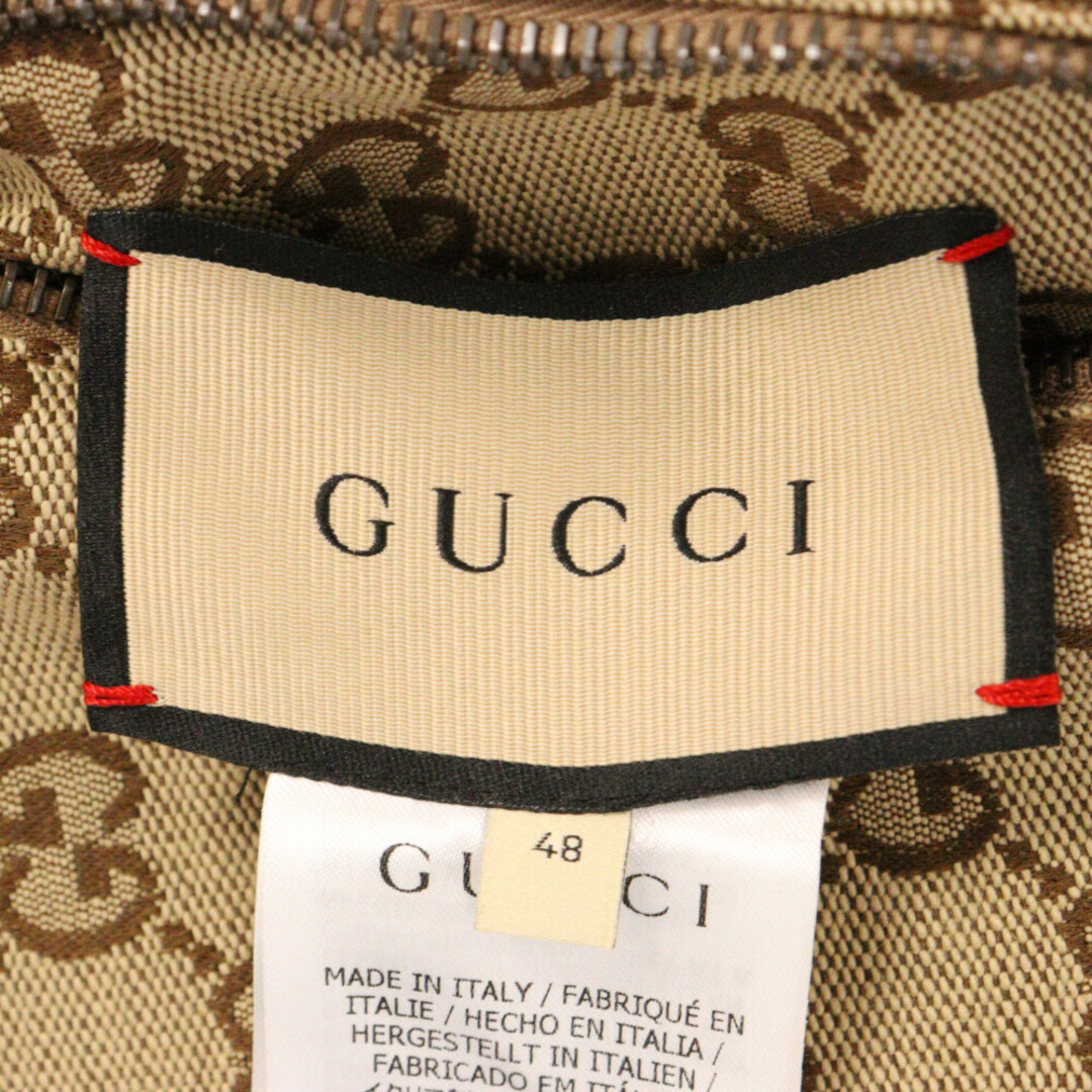 Gucci(グッチ)のGUCCI グッチ GGキャンバスリバーシブルジャケット 総柄GGロゴ モノグラム ジップアップブルゾン ブラウン/ベージュ 717009Z8A57 メンズのジャケット/アウター(ブルゾン)の商品写真