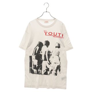 RAF SIMONS ラフシモンズ 20SS YOUTH REANIMETOR ユースリアニメーター フロントプリント半袖Tシャツ ホワイト 19001-00013