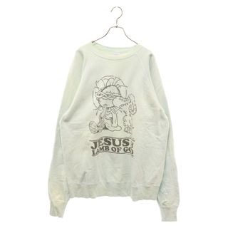 SAINT MICHAEL セントマイケル 23AW JESUS CREW NECK SWEAT SM-A23-0000-024 プリント クルーネックスウェットシャツ トレーナー ブルー