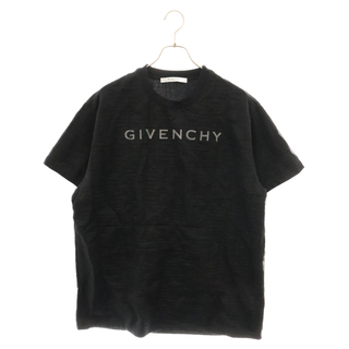GIVENCHY ジバンシィ Embrroidered Logo Mesh Overlay Oversized T-Shirt BM70S83Y47 ロゴ刺繍 メッシュオーバーサイズTシャツ ブラック