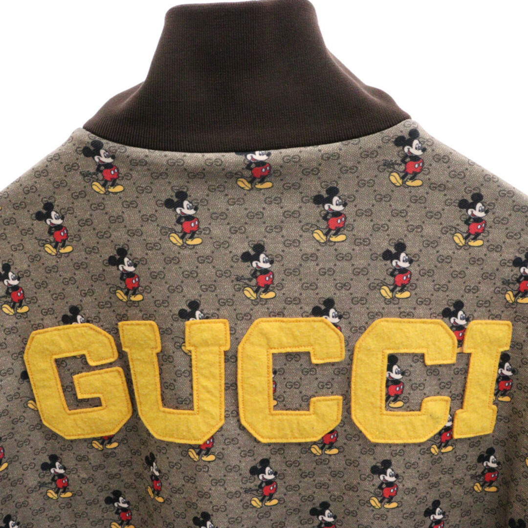 Gucci(グッチ)のGUCCI グッチ 20SS ×Disney MICKEY GG LOGO ZIP JACKET 604210 XJB64 ×ディズニー ミッキーGGロゴ総柄ジャージージップアップジャケット ブルゾン ベージュ/ブラウン メンズのジャケット/アウター(フライトジャケット)の商品写真