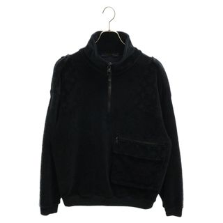 ルイヴィトン(LOUIS VUITTON)のLOUIS VUITTON ルイヴィトン 19SS Velour Multi Pocket Half Zip ベロア マルチポケット ハーフジップ ブルゾン RM191 JZA HGY82W ブラック(ブルゾン)