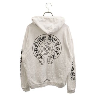 クロムハーツ(Chrome Hearts)のCHROME HEARTS クロムハーツ HD ZIP CH PLS PRNT CHプラスプリントジップ パーカー バックホースシュー総柄フーディー ホワイト(パーカー)