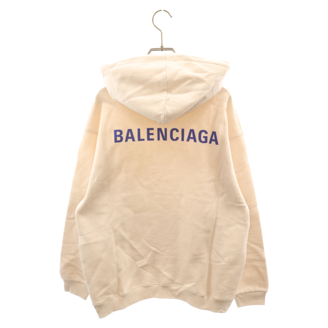 Balenciaga(バレンシアガ)のBALENCIAGA バレンシアガ 21SS MEDIUM FIT Hoodie ミディアムフィットプルオーバーパーカー 600583 TJVA8 ホワイト メンズのトップス(パーカー)の商品写真