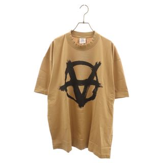 VETEMENTS ヴェトモン DOUBLE ANARCHY LOGO S/S TEE UE63TR501C ダブルアナーキーロゴ 半袖Tシャツ カットソー ベージュ(Tシャツ/カットソー(半袖/袖なし))