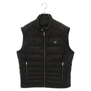 プラダ(PRADA)のPRADA プラダ Triangle Logo Plate Down Vest SGH069 トライアングルロゴ プレート ダウンベスト アウター ジャケット ブラック(ダウンベスト)