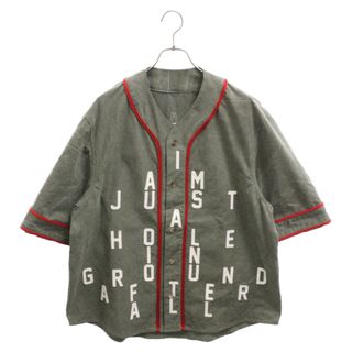 READY MADE レディメイド 21AW BASEBALL SHIRT ワッペン ベースボール シャツ カーキ RE-CO-KH-00-00-136