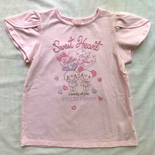 メゾピアノ(mezzo piano)のmezzopianoメゾピアノ　半袖Tシャツ　ピンク　140(Tシャツ/カットソー)