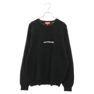 シュプリーム(Supreme)のSUPREME シュプリーム 18SS Chest Stripe Raglan Sweater チェストラグランロゴ刺繍ニットセーター ブラック(スウェット)