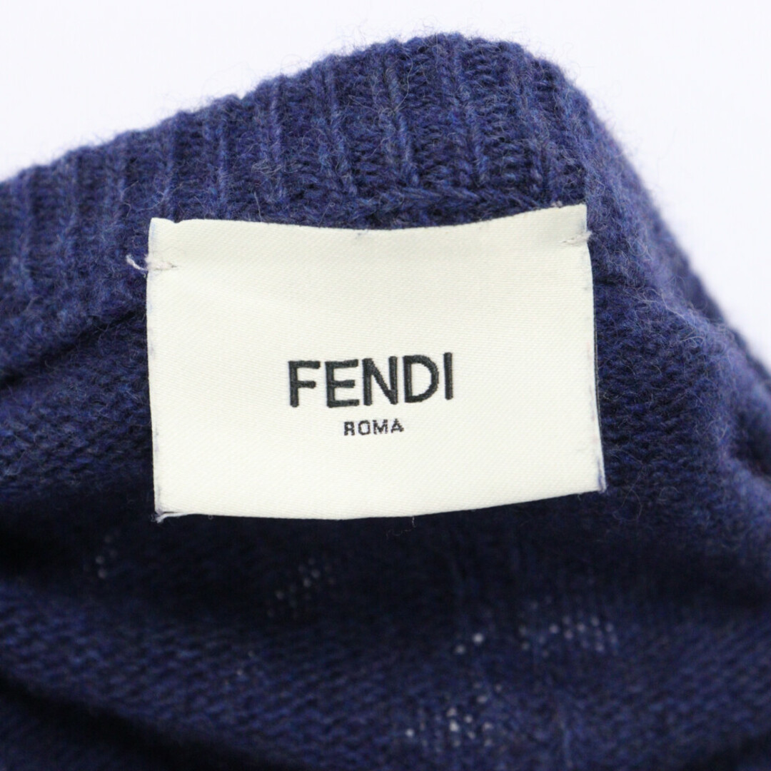 FENDI(フェンディ)のFENDI フェンディ ロゴ刺繍 ニットポンチョ ネイビー JKOXV F18 レディース レディースのジャケット/アウター(その他)の商品写真