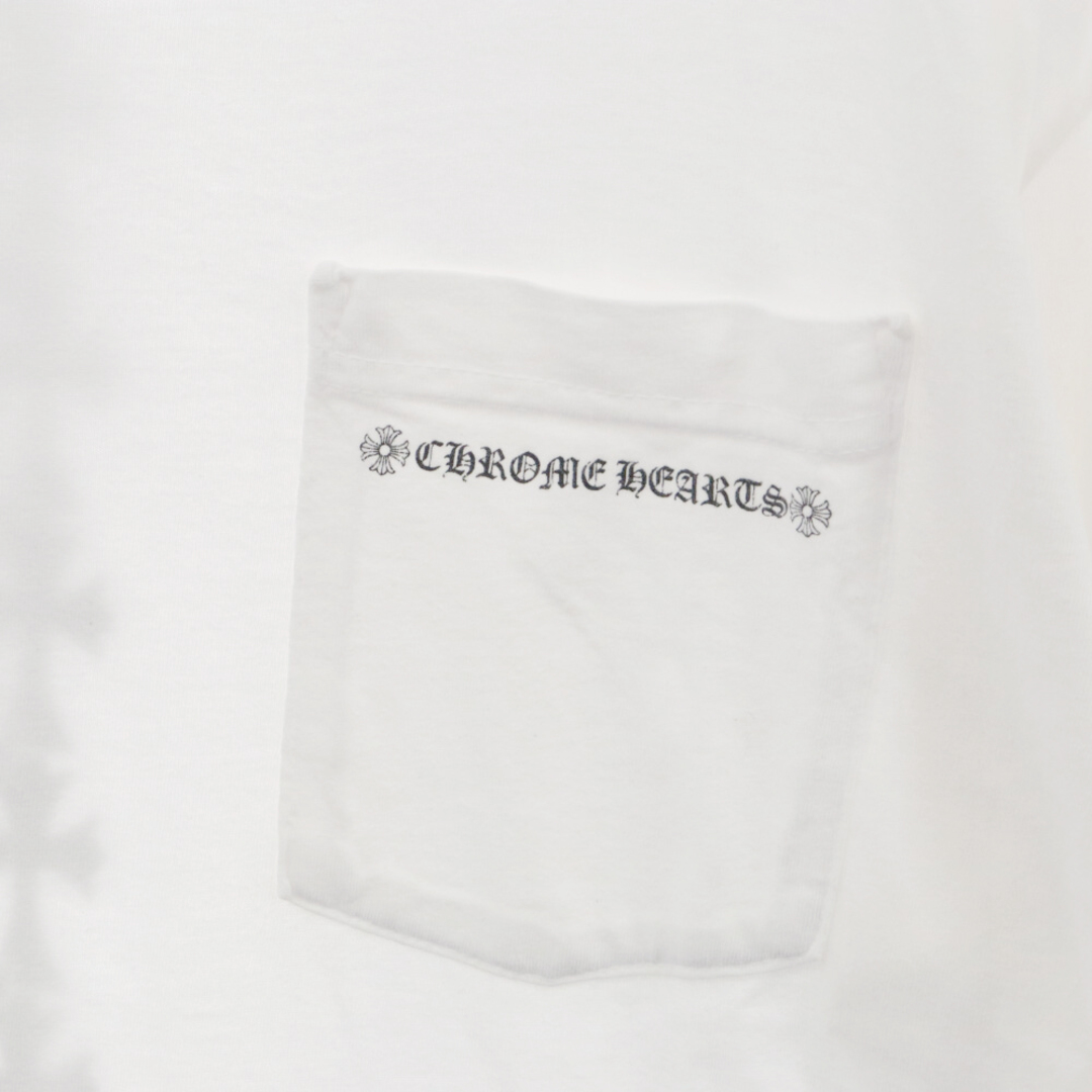 Chrome Hearts(クロムハーツ)のCHROME HEARTS クロムハーツ Cemetery Cross Tire Track Tee セメタリークロスタイヤトラック半袖Tシャツ ホワイト メンズのトップス(Tシャツ/カットソー(半袖/袖なし))の商品写真