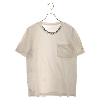 クロムハーツ(Chrome Hearts)のCHROME HEARTS クロムハーツ CH T-SHRT 1 ネックロゴプリントポケット半袖Tシャツ ホワイト(Tシャツ/カットソー(半袖/袖なし))