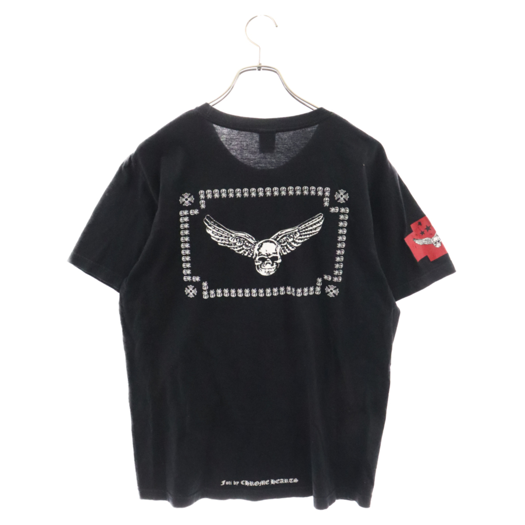 Chrome Hearts(クロムハーツ)のCHROME HEARTS クロムハーツ FOTI S/S TEE フォティ マハリア ロゴプリント半袖Tシャツ ブラック メンズのトップス(Tシャツ/カットソー(半袖/袖なし))の商品写真