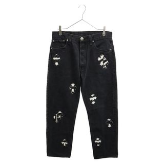 クロムハーツ(Chrome Hearts)のCHROME HEARTS クロムハーツ ×リーバイス LEVI'S U VNTG JEAN BLU/RED TAB クロスパッチ付きウォッシュド501デニムパンツ 32(デニム/ジーンズ)