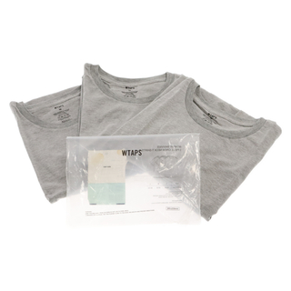 ダブルタップス(W)taps)のWTAPS ダブルタップス 16SS SKIVVIES TEE 3 PIECE CREW NECK T-SHIRTS 3ピース コットン クルーネック 半袖Tシャツ パックTシャツ カットソー グレー 161MYDT-UWM08(Tシャツ/カットソー(半袖/袖なし))