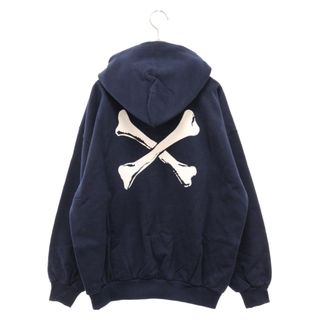 ダブルタップス(W)taps)のWTAPS ダブルタップス 22AW CROSS BONES HOODY COTTON クロスボーン オーバーサイズ プルオーバー スウェット パーカー ネイビー 222ATDT-HPM03S(パーカー)