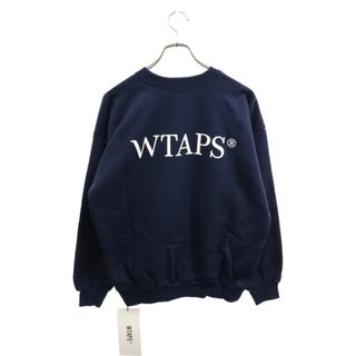 WTAPS ダブルタップス 22AW LOCKS SWEATER ロックス バックプリント クルーネック スウェット トレーナー ネイビー 222ATDT-CPM02S