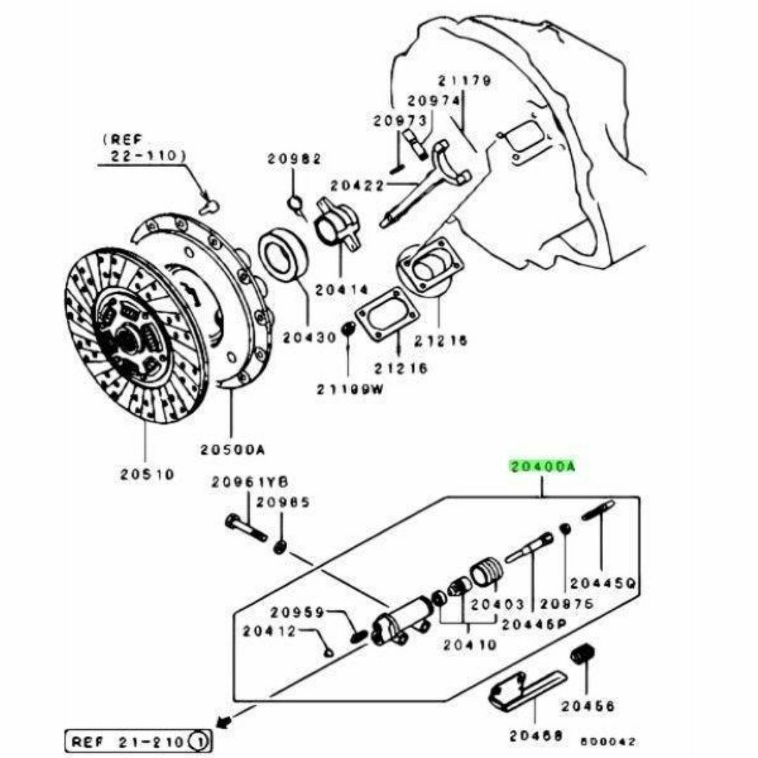 三菱(ミツビシ)のミツビシ 純正 ジープ J53 クラッチレリーズシリンダー 自動車/バイクの自動車(車種別パーツ)の商品写真