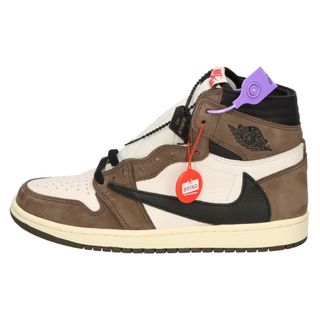 ナイキ(NIKE)のNIKE ナイキ ×TRAVIS SCOTT AIR JORDAN 1 HIGH OG TS SP CD4487-100 トラヴィススコット エアジョーダン1 ハイカットスニーカー ブラウン US8/26cm(スニーカー)