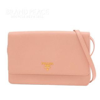 PRADA - プラダ サフィアーノレザー ショルダーウォレット ピンク 1M1361