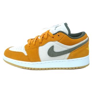 ナイキ(NIKE)のNIKE ナイキ GS Air Jordan 1 Low SE Light Curry GS エアジョーダン1 ロー ガールズ ライトカリー ローカットスニーカー シューズ DJ0342 102 イエロー US6/24cm(スニーカー)