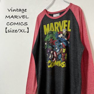 MARVEL/マーベル★ラグランTシャツ★アベンジャーズ/スパイダーマン★XL