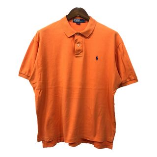 ポロラルフローレン(POLO RALPH LAUREN)のPolo by Ralph Lauren ポロ ラルフローレン ポロシャツ ワンポイント オレンジ (メンズ) 中古 古着 Q7203(ポロシャツ)