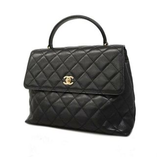 シャネル(CHANEL)の【4ic3805】シャネル ハンドバッグ/マトラッセ/キャビアスキン/ブラック/ゴールド金具 【中古】レディース(ハンドバッグ)