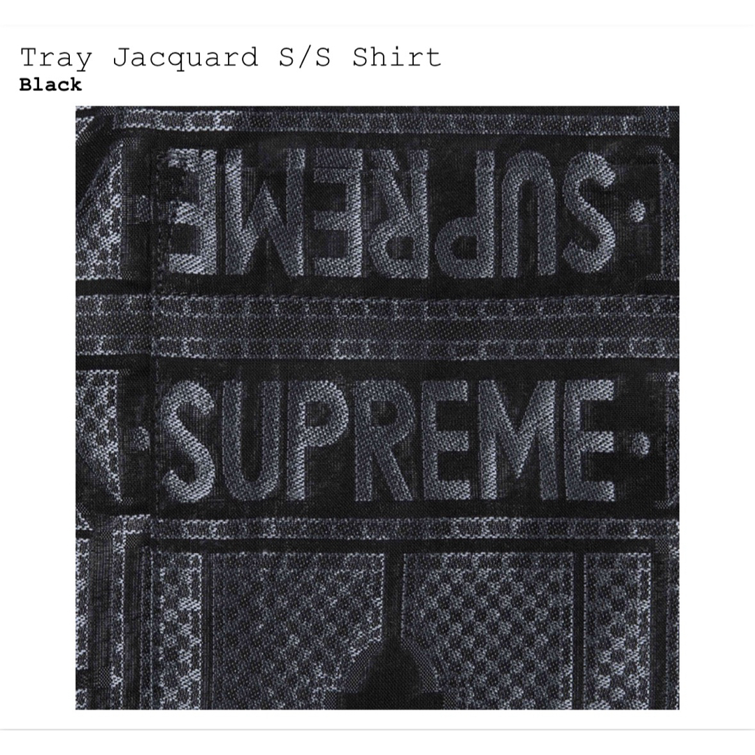 Supreme(シュプリーム)のSupreme Tray Jacquard S/S Shirt Black XL メンズのトップス(シャツ)の商品写真