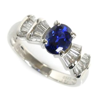 Pt900プラチナ リング・指輪 サファイア1.04ct ダイヤモンド0.343ct 13号 5.1g レディース【中古】【美品】(リング(指輪))